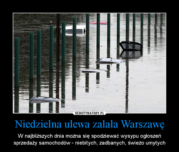 Niedzielna ulewa zalała Warszawę