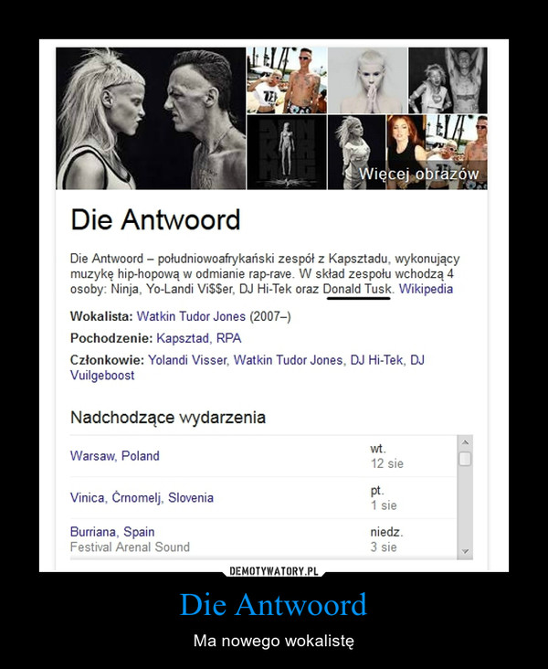 Die Antwoord – Ma nowego wokalistę 