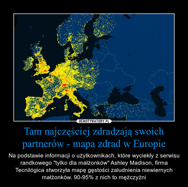 Tam najczęściej zdradzają swoich partnerów - mapa zdrad w Europie