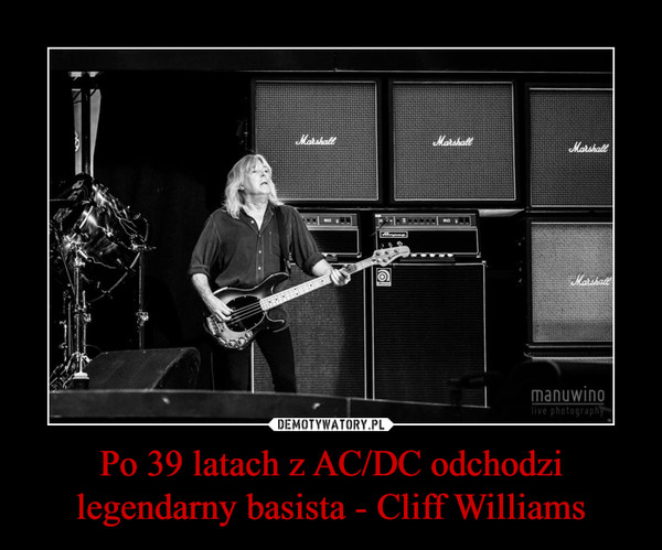 Po 39 latach z AC/DC odchodzi legendarny basista - Cliff Williams