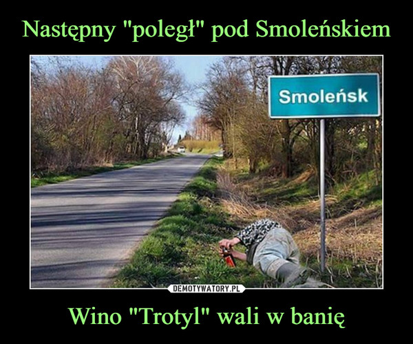 Wino "Trotyl" wali w banię –  Smoleńsk