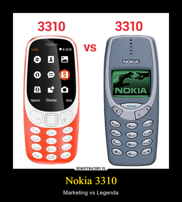 Nokia 3310 – Marketing vs Legenda 