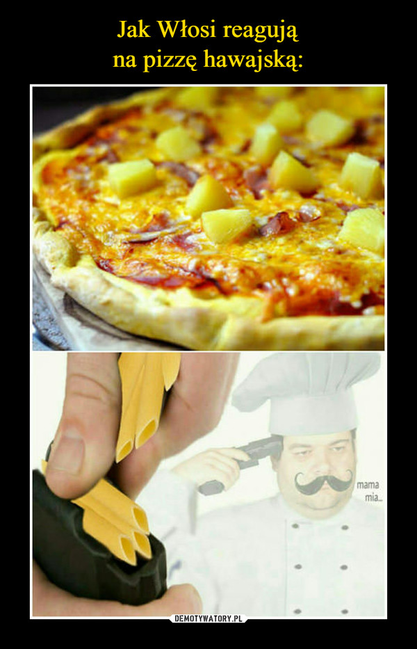 Jak Włosi reagują
na pizzę hawajską: