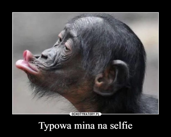 Typowa mina na selfie –  