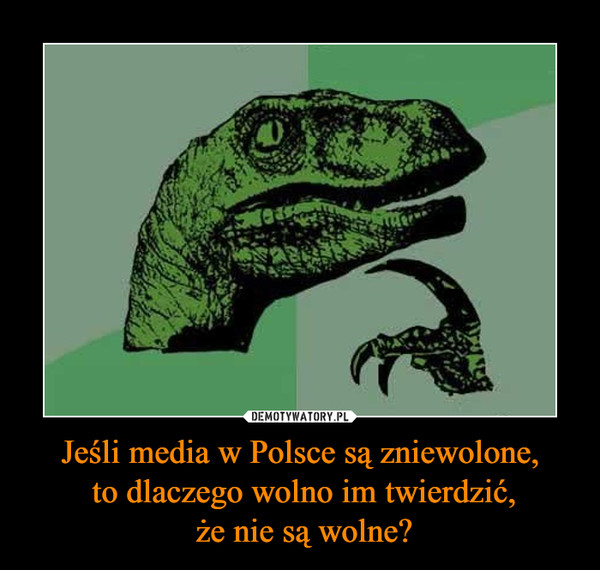 Jeśli media w Polsce są zniewolone, to dlaczego wolno im twierdzić, że nie są wolne? –  