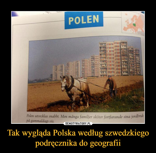 Tak wygląda Polska według szwedzkiego podręcznika do geografii –  