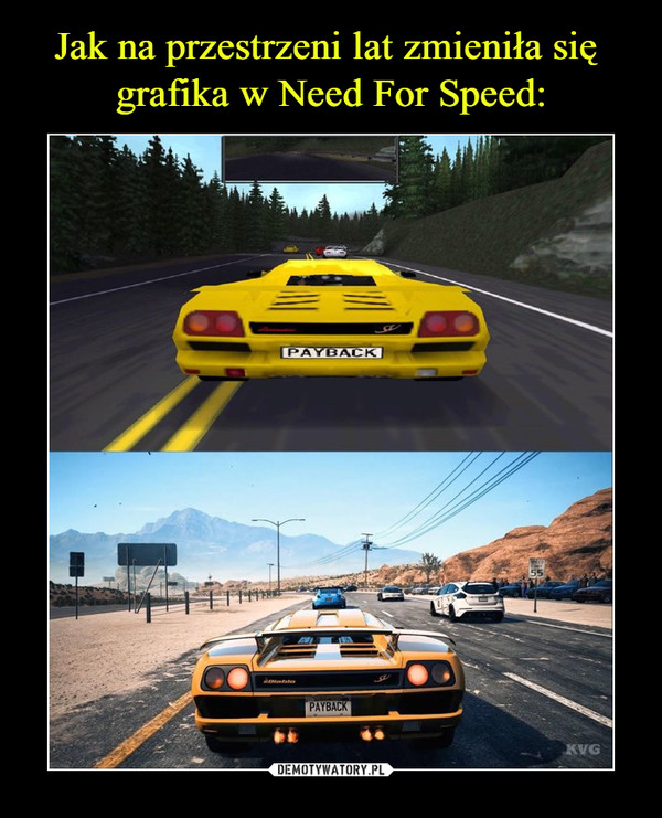 Jak na przestrzeni lat zmieniła się 
grafika w Need For Speed:
