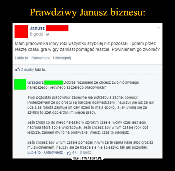Prawdziwy Janusz biznesu: