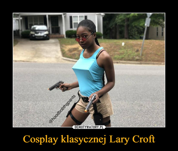 Cosplay klasycznej Lary Croft