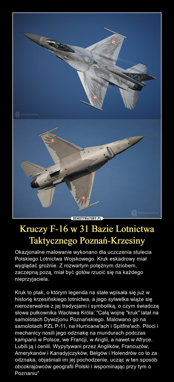 Kruczy F-16 w 31 Bazie Lotnictwa Taktycznego Poznań-Krzesiny