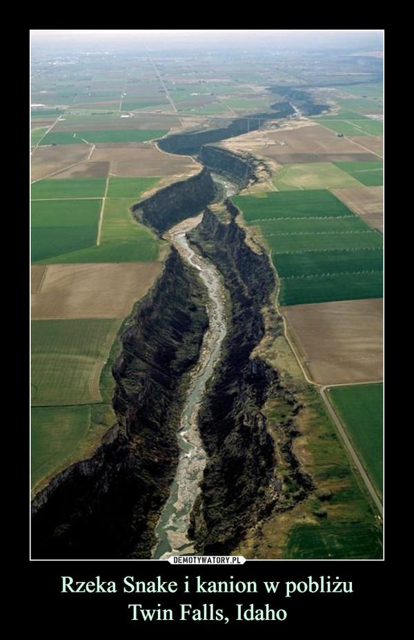 Rzeka Snake i kanion w pobliżuTwin Falls, Idaho –  