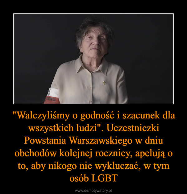 "Walczyliśmy o godność i szacunek dla wszystkich ludzi". Uczestniczki Powstania Warszawskiego w dniu obchodów kolejnej rocznicy, apelują o to, aby nikogo nie wykluczać, w tym osób LGBT –  