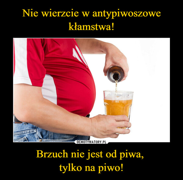 Brzuch nie jest od piwa, tylko na piwo! –  