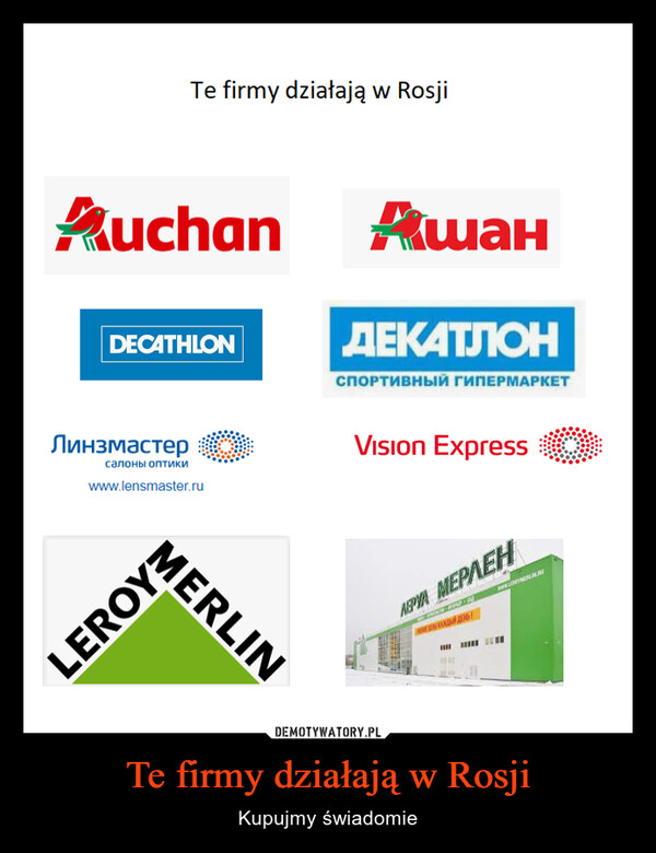 Te firmy działają w Rosji