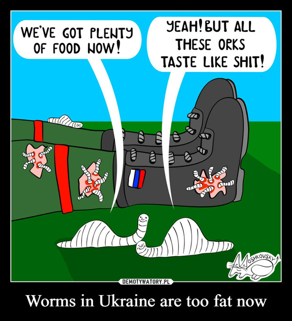 Worms in Ukraine are too fat now