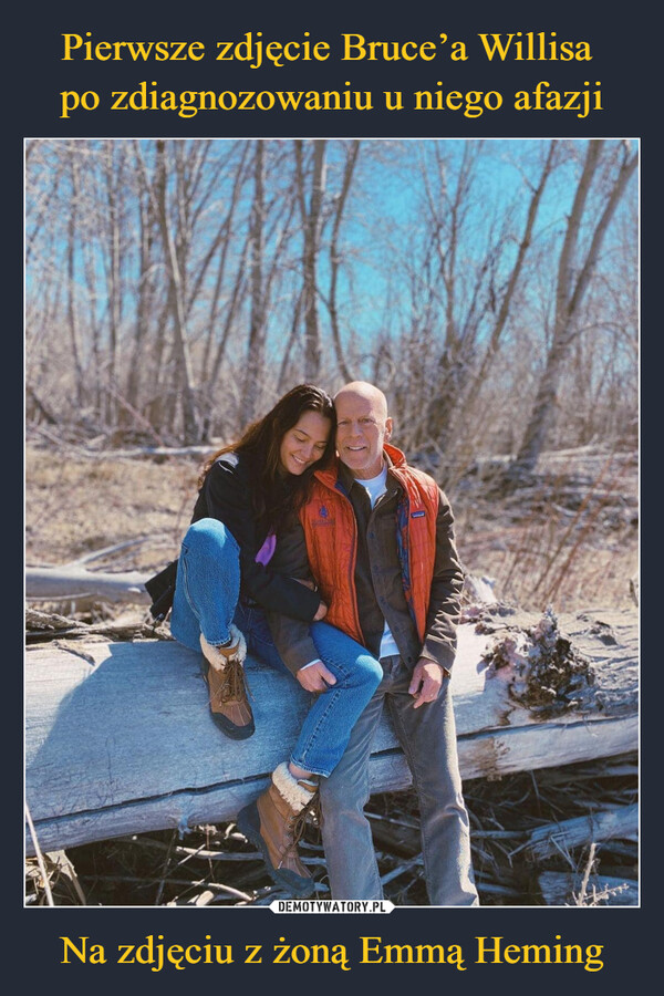 Pierwsze zdjęcie Bruce’a Willisa 
po zdiagnozowaniu u niego afazji Na zdjęciu z żoną Emmą Heming
