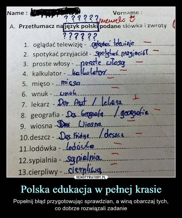 Polska edukacja w pełnej krasie