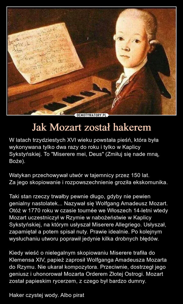 Jak Mozart został hakerem