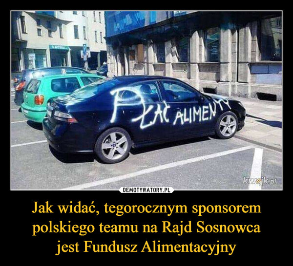 Jak widać, tegorocznym sponsorem polskiego teamu na Rajd Sosnowcajest Fundusz Alimentacyjny –  