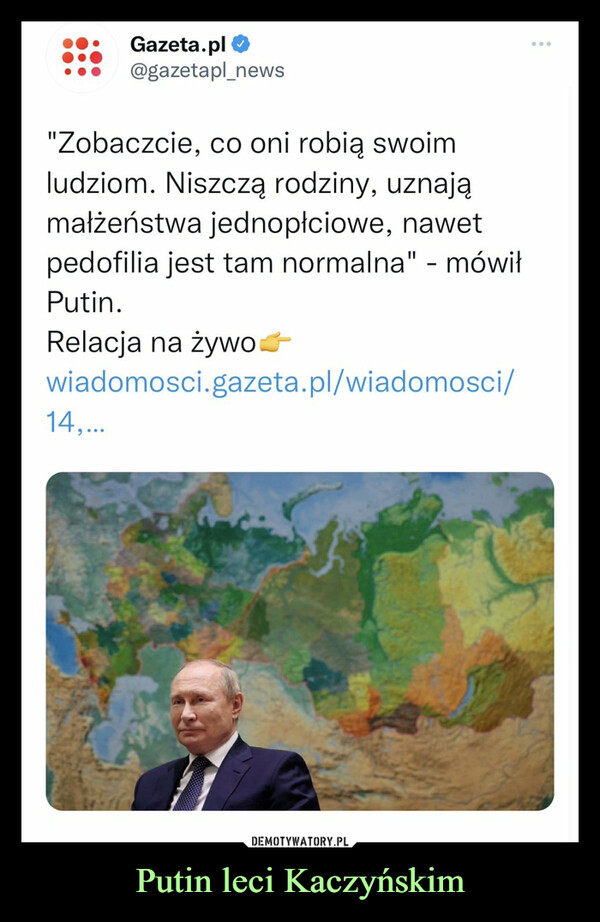 Putin leci Kaczyńskim