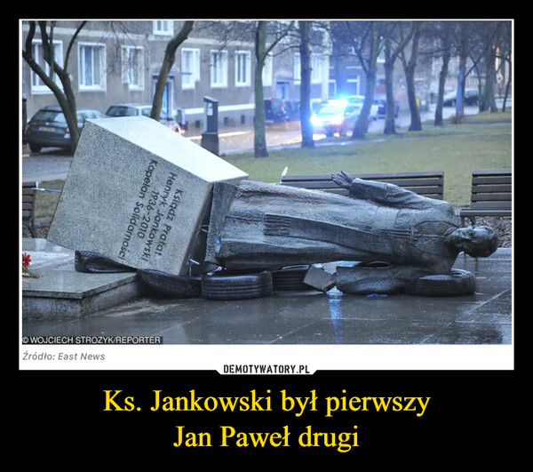 Ks. Jankowski był pierwszyJan Paweł drugi –  AKsiądz PratatHenryk Jankowski1936-2010Kapelan SolidarnościWOJCIECH STROZYK/REPORTERŹródło: East News
