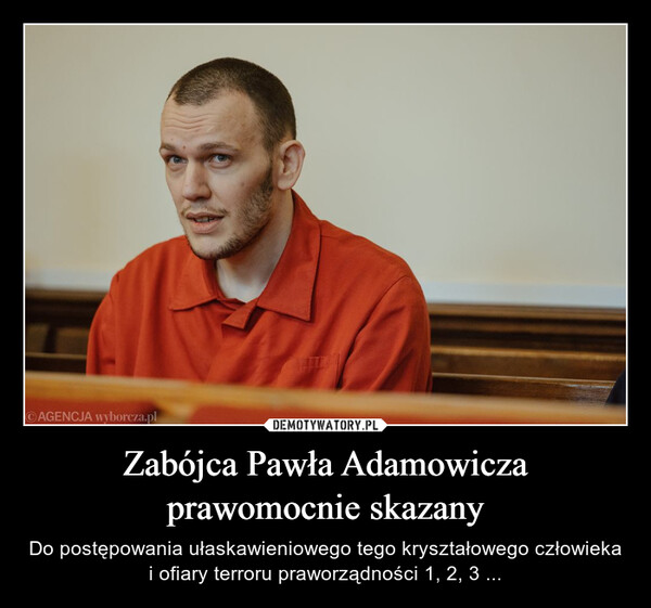 Zabójca Pawła Adamowicza prawomocnie skazany