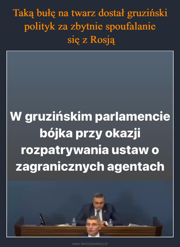  –  W gruzińskim parlamenciebójka przy okazjirozpatrywania ustaw ozagranicznych agentach@aslan
