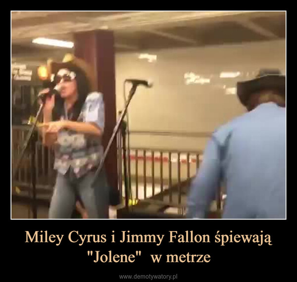 Miley Cyrus i Jimmy Fallon śpiewają "Jolene"  w metrze –  wnBronxeen's