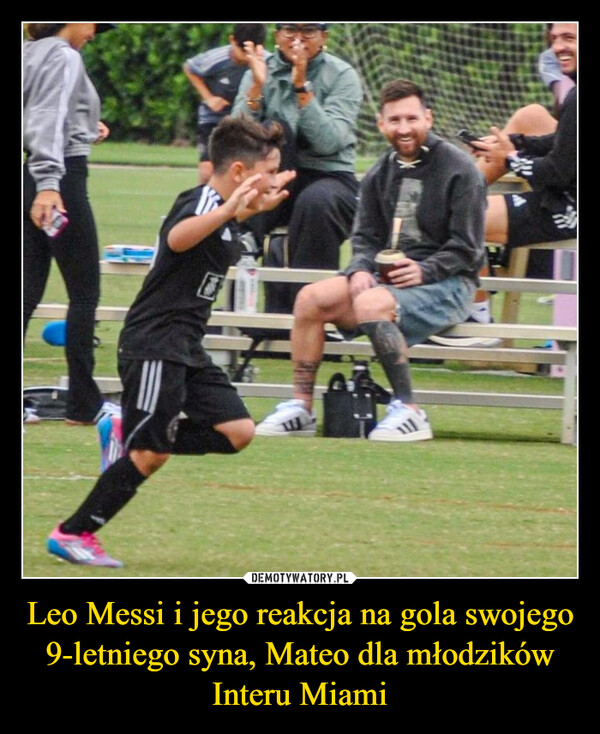 Leo Messi i jego reakcja na gola swojego 9-letniego syna, Mateo dla młodzików Interu Miami –  